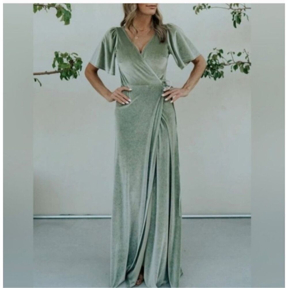 Baltic Born Velvet wrap dress S
